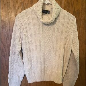 Cowl Neck Cable Knit Sweater